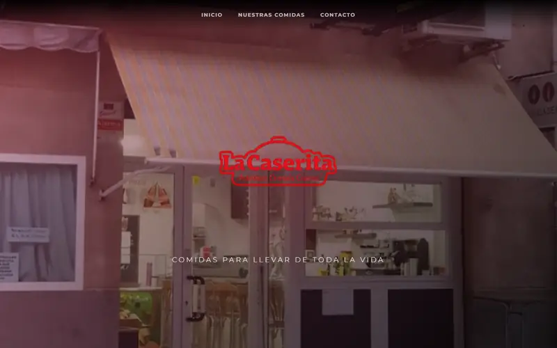 Captura de la web de La Caserita, comida para llevar · cartagena