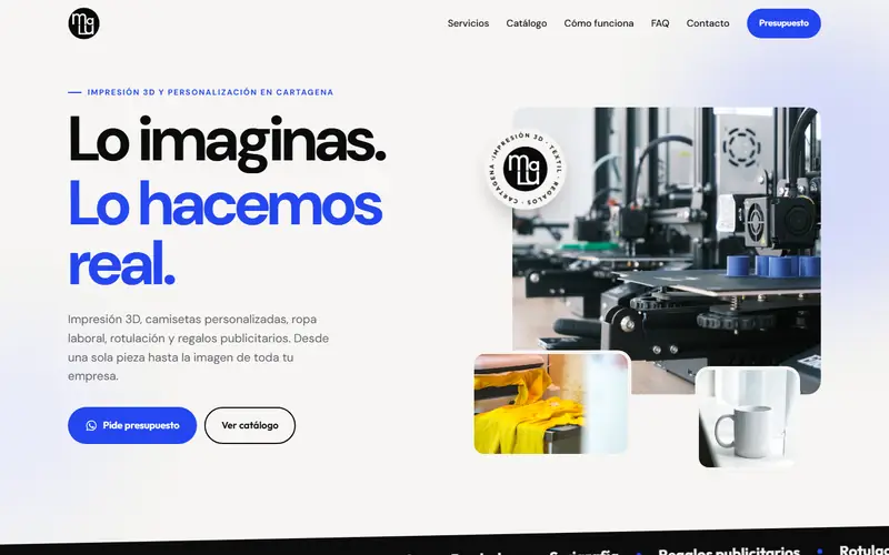 Captura de la web de Malu, personalización · cartagena